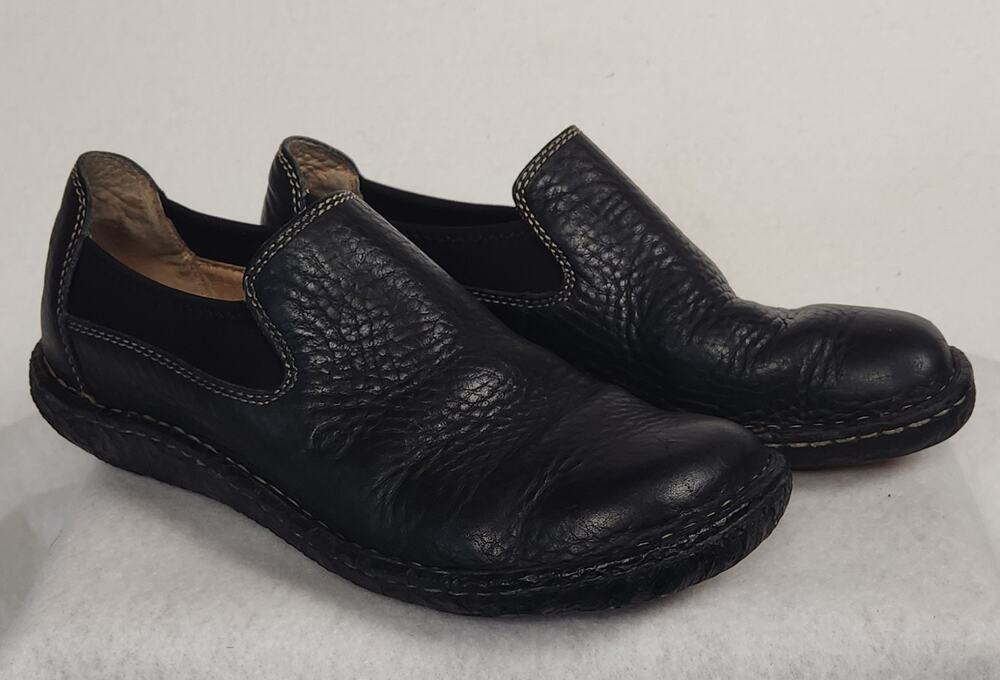 Born B O C Womens Black SlipOn Shoes Size 7.5 M Leather Uppers Comfortable